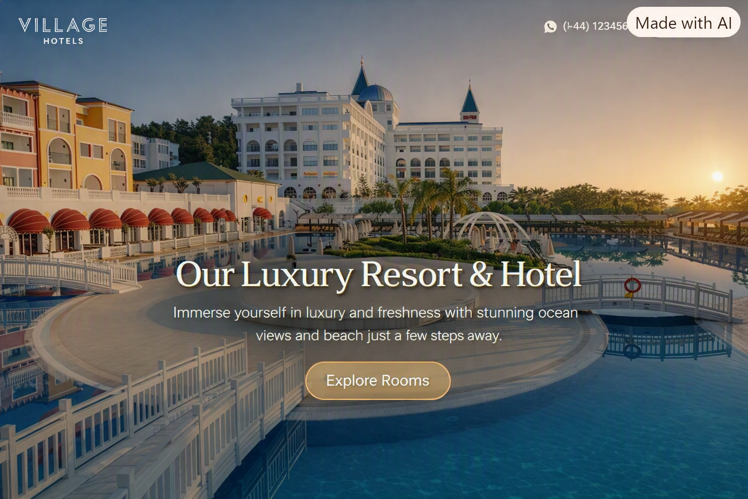 Modern hotel website template